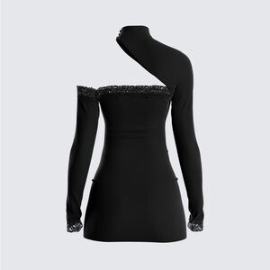 Finesse Black One Shoulder Dress